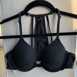 🔥3/$10 // VS PINK // Lacy Black Bra Size 34A